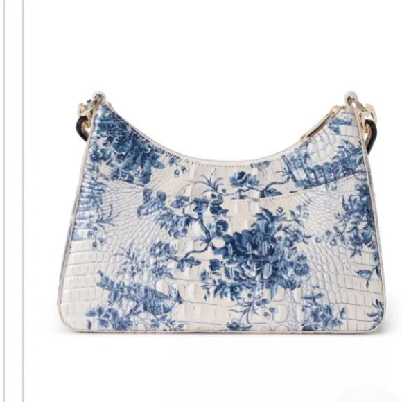 Brahmin sunbird Elegant Blue Floral Women's Bag - Picture 4 of 7